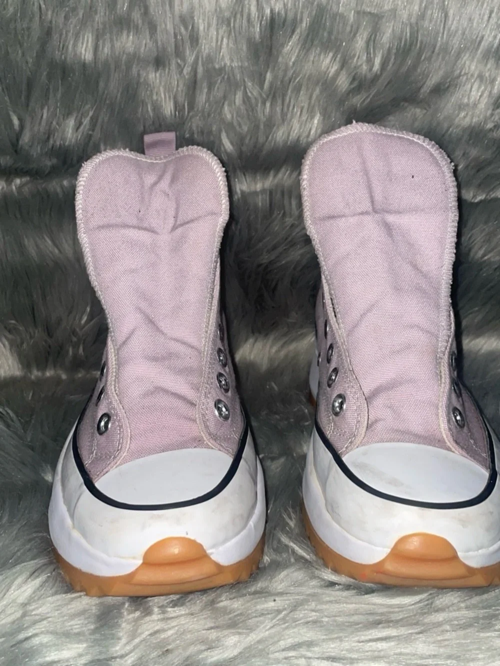 Converse High Top Platform Sneaker - Pastel Pink & White - Picture 3 of 6